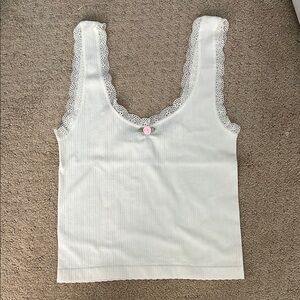 full tilt lace textured tank top